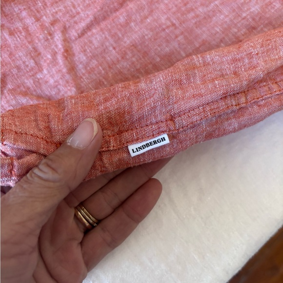 Men’s Lindbergh Cotton Linen Button Front Relaxed Fit Short Sleeve Shirt XXL - Picture 9 of 11